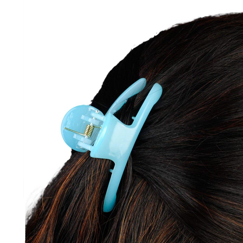 Accessher Acrylic Hair Claw Clips for Women | Durable Non-Slip Matte Finish | Strong Grip for Thick, Curly or Fine Hair | Frizz-Free, Breakage-Free Styling | Pack of 6 Colors - Image 3